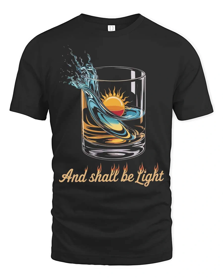 Radiant Spirit Divine Splashing Liquid Graphic Tshirt - 1 Radiant Spirit Divine Splashing Liquid Graphic Tshirt - black t-shirt on white background