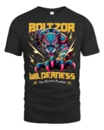 Energetic Lightning Boltzer Electric Panther Graphic Tee - black t-shirt on white background