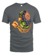 Luxurious Checkered Wallet Stacking Cash Graphic Tshirt - gray t-shirt on white background