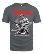 Vintage Renaissance Statue Reading Newspaper Soft Tshirt - gray t-shirt on white background