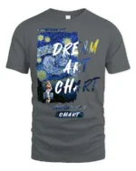 Marvelous Vincent Van Gogh Starry Night Painter Graphic Tee - gray t-shirt on white background