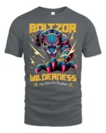Energetic Lightning Boltzer Electric Panther Graphic Tee - gray t-shirt on white background