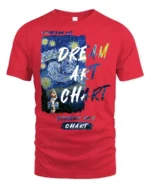 Marvelous Vincent Van Gogh Starry Night Painter Graphic Tee - red t-shirt on white background