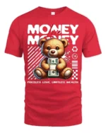 Adorable Teddy Bear Priceless Love Limitless Wealth Tee - red t-shirt on white background