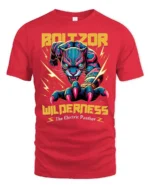 Energetic Lightning Boltzer Electric Panther Graphic Tee - red t-shirt on white background