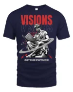 Vintage Renaissance Statue Reading Newspaper Soft Tshirt - navy t-shirt on white background