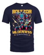 Energetic Lightning Boltzer Electric Panther Graphic Tee - navy t-shirt on white background