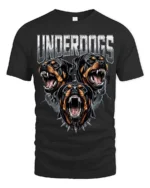 Intimidating Underdogs Snarling Rottweiler Guard Dog Soft Tshirt - black t-shirt on white background