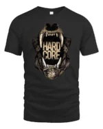 Intense Hardcore Roaring Bear Monster Jaws Graphic Tee - black t-shirt on white background