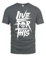 Rugged Live For This Military Skull Helmet Graphic Tee - gray t-shirt on white background