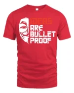 Thought Provoking Ideas Are Bullet Proof Anonymous Tshirt - red t-shirt on white background