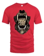 Intense Hardcore Roaring Bear Monster Jaws Graphic Tee - red t-shirt on white background