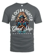 Thrilling The Ocean Fighter Ghost Ship Pirate Crew Tshirt - gray t-shirt on white background
