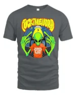 Cheeky Human Routines Are Boring Alien Graphic Tee - gray t-shirt on white background
