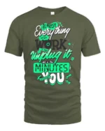 Inspiring Unplug It Almost Everything Will Work Graphic Tee - military green t-shirt on white background